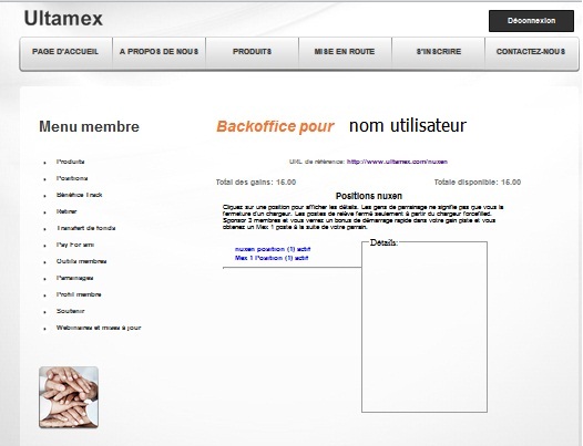 Backoffice pour